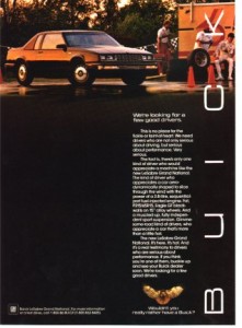 Buick LeSabre Grand National Advertisment